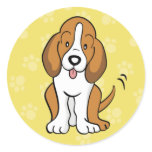 Cute Cartoon Dog Basset Hound Sticker