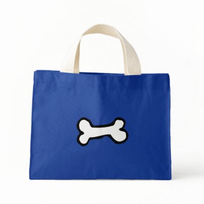 Cute Cartoon Dog Bone Tote Bag by LittleMilkyShop