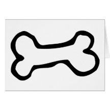 Cute Cartoon Dog Bone Greeting Cards