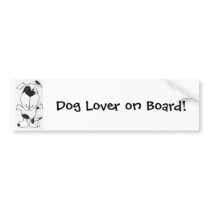 Cute Cartoon Dog Bumper Sticker