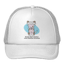 Cute Cartoon Dog Chinese Crested Hat