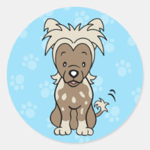 Cute Cartoon Dog Chinese Crested Sticker