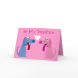 Cute Cartoon Dogs Be My Valentine Customizable