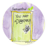 Cute Cartoon Door and Heart Custom Stickers