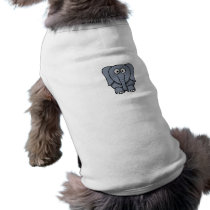 Cute Cartoon Elephant Clipart Dog Tee Shirt