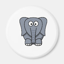 Cute Cartoon Elephant Clipart Magnets