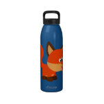 Cute Cartoon Fox  And Butterfly Water Bottle bouteilles