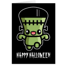 Cute Cartoon Frankenstein Card