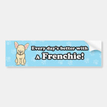 Cute Cartoon French Bulldog Bumper Sticker