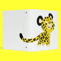 Cute Cartoon Friendly Leopard Avery Binder