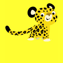 Cute Cartoon Friendly Leopard Children T-Shirt