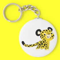 Cute Cartoon Friendly Leopard Keychain