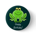 Cute Cartoon Frog Hoppy Birthday Funny Greeting