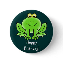 Cute Cartoon Frog Hoppy Birthday Funny Greeting
