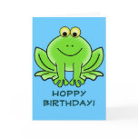 Cute Cartoon Frog Hoppy Birthday Funny Greeting