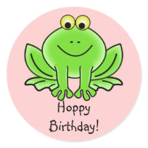 Cute Cartoon Frog Hoppy Birthday Funny Greeting