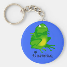 Cute Cartoon Frog Personalized Name Gift Key Chain