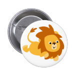 Cute Cartoon Gamboling Lion Button Badge buttons