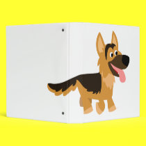 Cute Cartoon German Shepherd Dog Avery Binder