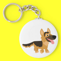 Cute Cartoon German Shepherd Dog Keychain