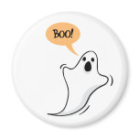 Cute cartoon ghost saying Boo! magnet