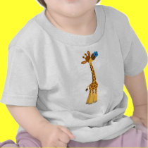Cute Cartoon Giraffe and Flower Baby T-Shirt