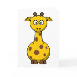 Cute Cartoon Giraffe Greeting Card
