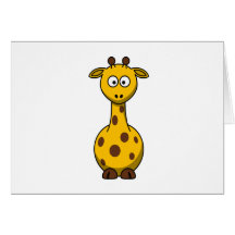 Cute Cartoon Giraffe Clipart Greeting Card