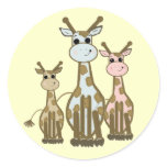 Cute Cartoon Giraffe family Stickers