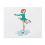 cute cartoon girl figure skating flyers