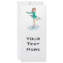 cute cartoon girl figure skating custom rack cards