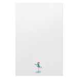 cute cartoon girl figure skating stationery