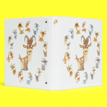 Cute Cartoon Goat Mandala Binder
