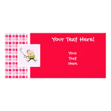 Cute Cartoon Golfer Rack Card Template