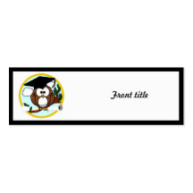 Cute Cartoon Graduation Owl With Cap & Diploma Business Card