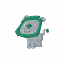 Cute Cartoon Green Lion embroidery