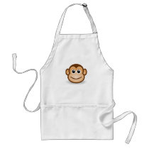Cute Cartoon Happy Monkey Face Apron