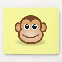 Cute Cartoon Happy Monkey Face Mousepad