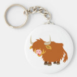 Cute Cartoon Highland Cow Keychain keychains