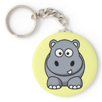 Cute Cartoon Hippo Key Chains