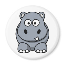Cute Cartoon Hippo Refrigerator Magnets