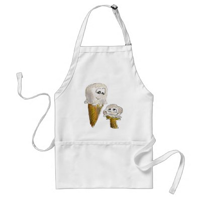 Cute Cartoon Ice Cream Cones Apron by zooogle