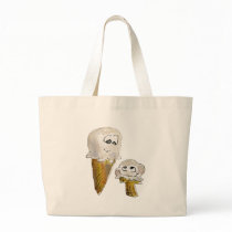 Cute Cartoon Ice Cream Cones Tote Bag