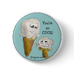 Cute Cartoon Ice Cream Cones Pinback Button