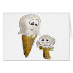 Cute Cartoon Ice Cream Cones Cards