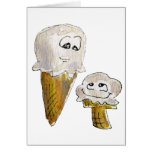Cute Cartoon Ice Cream Cones Greeting Cards