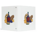 Cute Cartoon Italian Food Pasta Bread Wine Cheese Binders