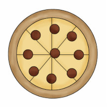 Cute Cartoon Italian Pizza Pie Delicious Meal Photo Cutout