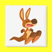 Cute Cartoon Kangaroo Joey Magnet