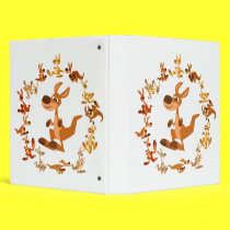 Cute Cartoon Kangaroos Mandala Avery Binder